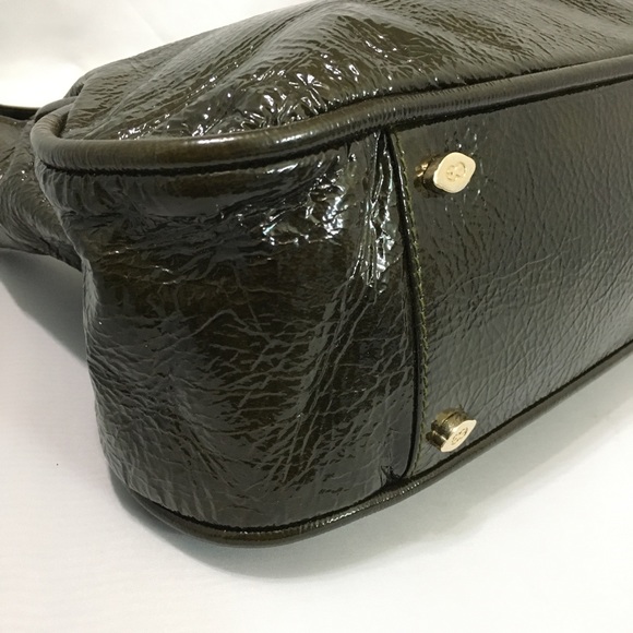 Escada crossbody olive green distressed leather - Picture 4 of 8